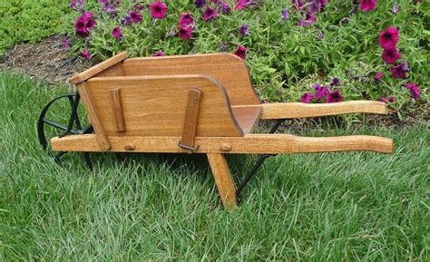 Amish Made Small Wooden Wheelbarrow Modern Design Wooden
