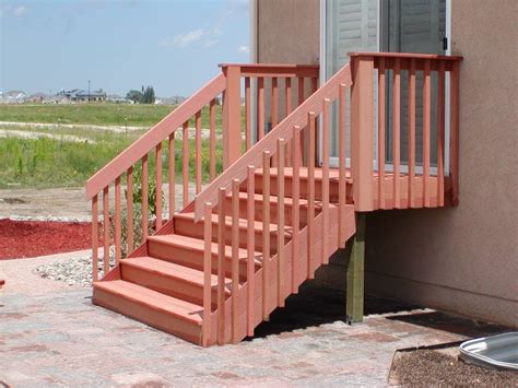 Handrail height shouldn't exceed 28 inches. Deck stair handrail kit | Deck design and Ideas