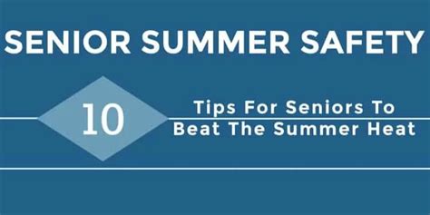 Summer Safety Tips Seniors Printable