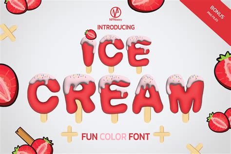 Ice Cream Font By Npnaay · Creative Fabrica