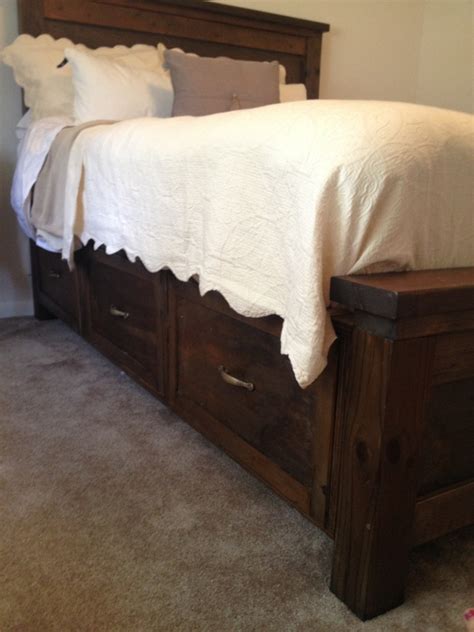 Ana White Farmhouse Storage Bed Queen Diy Projects