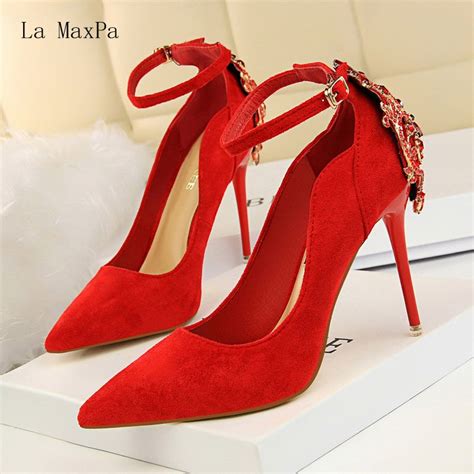 la maxpa 2019 new style luxury fashion high quality women pumps high heels elegant women shoes