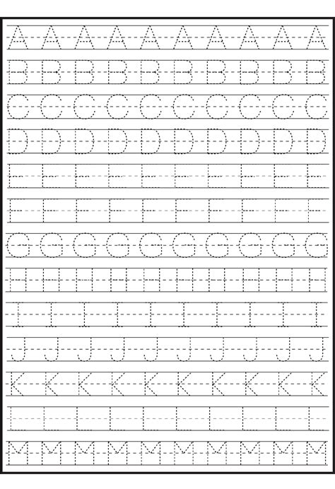 Abc Tracing Worksheets Free Printable