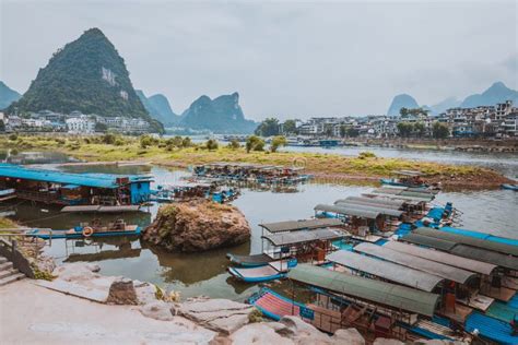 Yangshuo China May 26 2018 Scenic Landscape At Yangshuo County Of