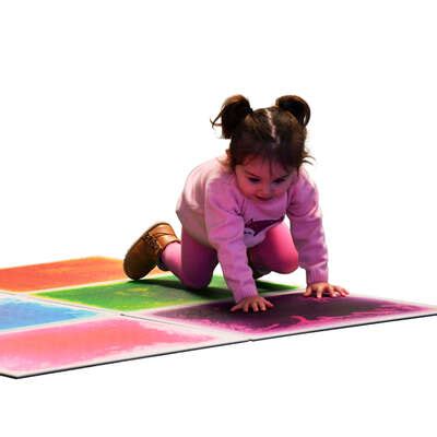 These tiles are often used in sensory rooms because they are visually stimulating, touchable, and encourage movement by providing a colorful display as a reward. Sensory Floor Tiles Assorted 6 Pack - Gompels HealthCare