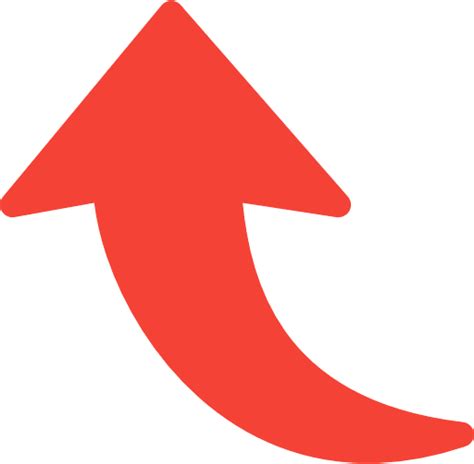 Curved Arrow Left To Top Red Icon Png And Svg Vector Free Download