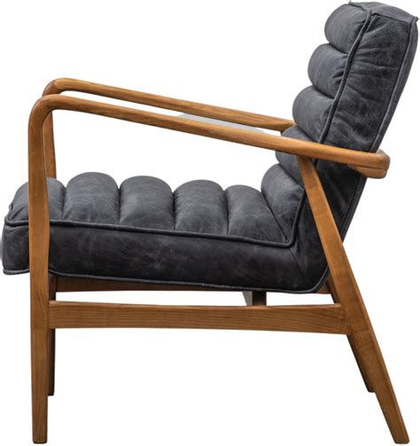 Datsun Mid Century Vintage Leather And Wood Armchair In Brown Or Ebony Chairs