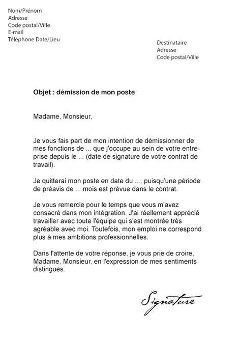 Lettre De D Mission Remise En Main Propre Mod Le De Lettre