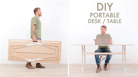 Diy Wood Folding Table Legs Diy Fold Away Desk From 2x4s Houseful Of