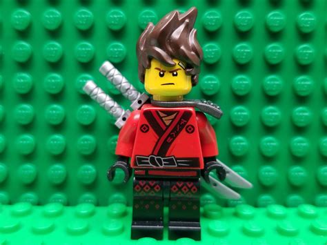 Lego The Ninjago Movie Kai With Brown Spiky Hair And Dual Etsy