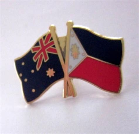 Australia And Philippines Flags Friendship Flag Pin Badge Australian