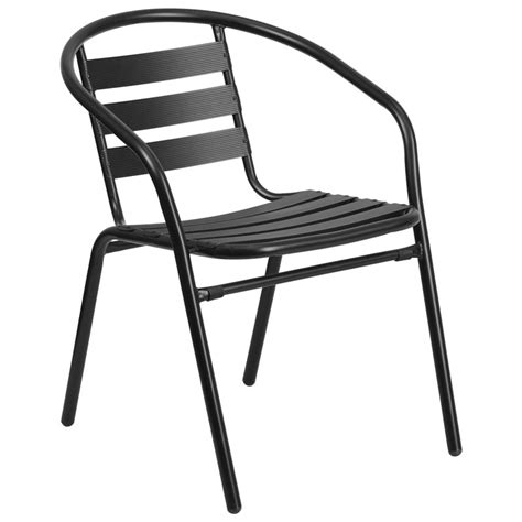 Restaurant Stackable Metal Slat Chair Restaurant Furniture Warehouse