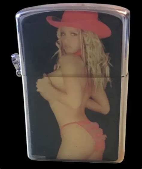 NUDE FEMALE PIN UP Model Collectable Vintage Petrol Pocket Lighter 14