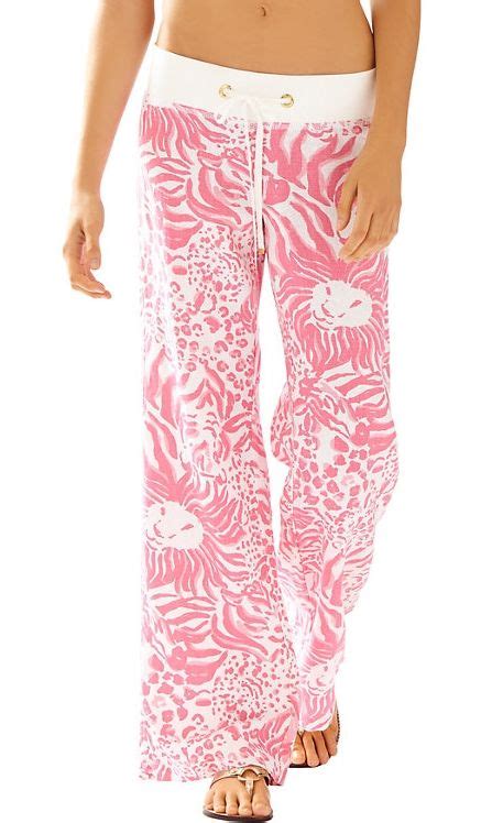 Lilly Pulitzer Linen Beach Pant In Get Spotted Printed Linen Pants Linen Beach Pants Prep
