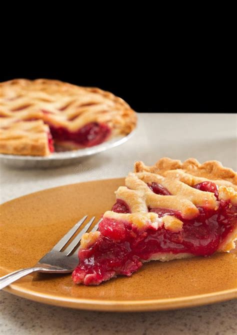 Slice Of Cherry Pie Stock Photo Image Of Sweet Delicious 17915684