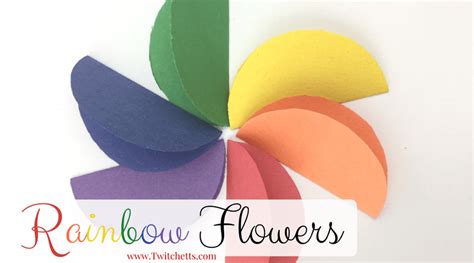 How To Make Easy Rainbow Paper Flowers For Kids Twitchetts