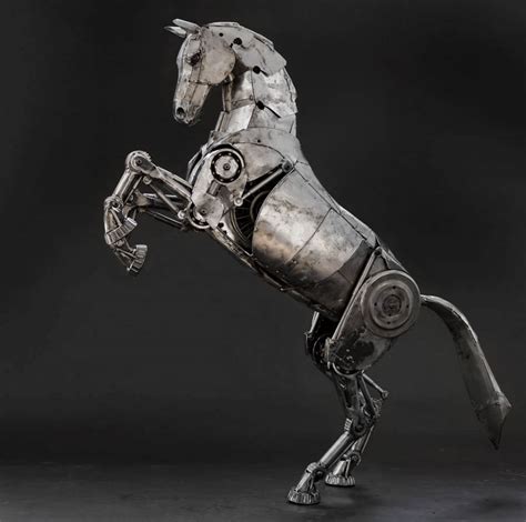 The Art Of Up Cycling Steampunk Horses Scrap Metal Horses That Look