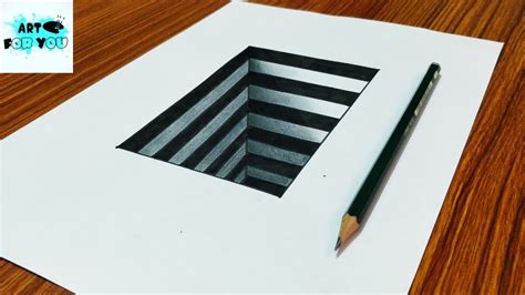 How To Draw 3d Hole Easy Trick Art On Paper 3d Hole Optical