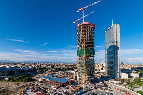Zaha Hadids Twisting Generali Tower Tops Out In Milan