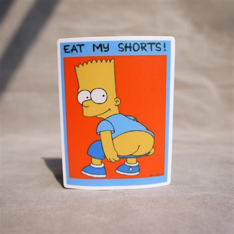 Bart Simpson Eat My Short Sticker Skateboard Stickers Stickers Bart