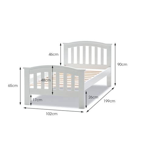 Leah Single Size Solid Timber Bed Frame in White   Buy  