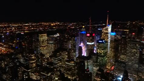 View From Empire State Building At Night New York City