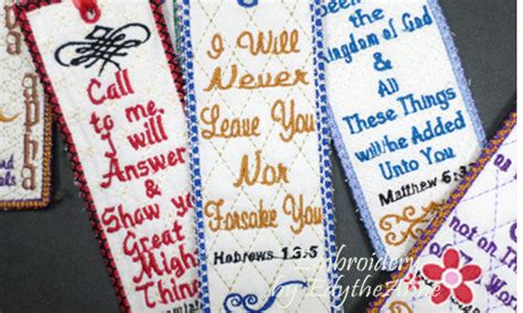 Bookmark Set Of Six Faith Based Instant Download In The Hoop