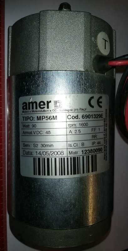 Motor Amer Mp56m 90w 48vdc Rpm1600 Code6901329e Použitý Used