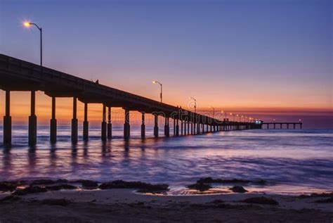 Pier At Ocean Beach In San Diego California At Sunset Stock Image
