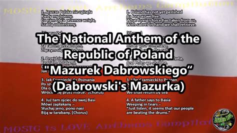 Poland National Anthem With Music Vocal And Lyrics Polish W English Translation Youtube