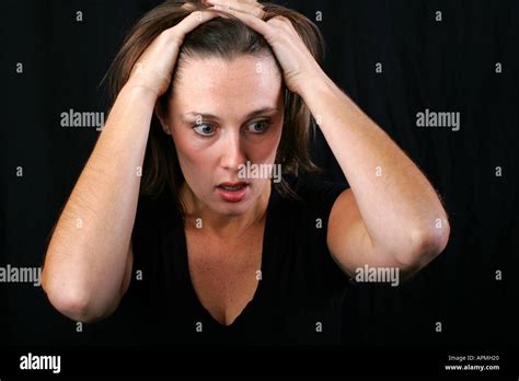 Young Brunette Woman Looking Shocked Stunned Surprised Confused