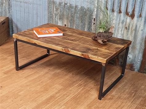 Industrial Reclaimed Calia Style Coffee Table Solid Wood Coffee Table