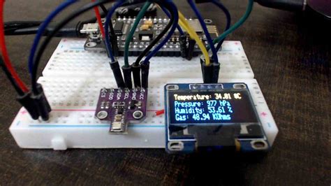 Bme680 Esp8266 Nodemcu Using Arduino Ide Display Values On Oled