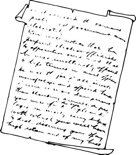 Clipart Hand Written Note