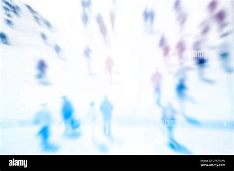 Blurred Image Of People Walking In The City Abstract Background Blur