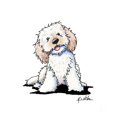 Happy Doodle Puppy Drawing Puppy Art Labradoodle Drawing Dog Drawing