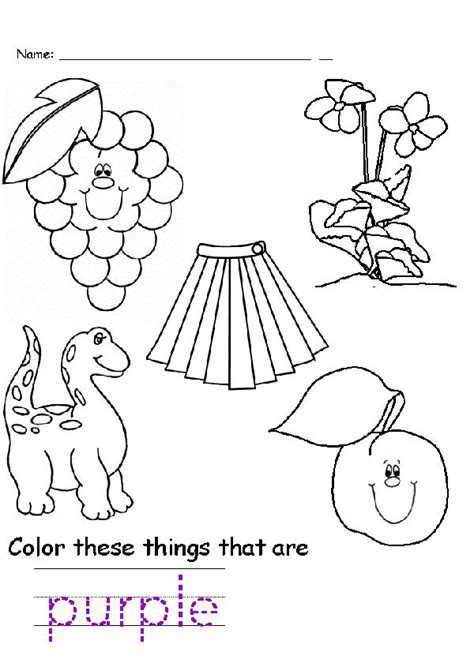 Color Printable Worksheets For Preschoolers