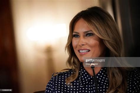 First Lady Melania Trump Speaks During An Event To Mark National