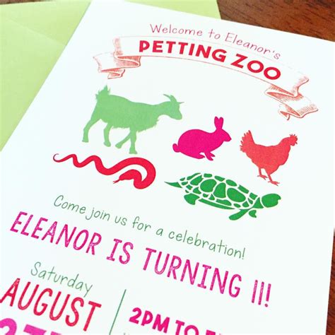 Celebrate your birthday with us! Petting Zoo Birthday Invitations | Petting zoo birthday ...
