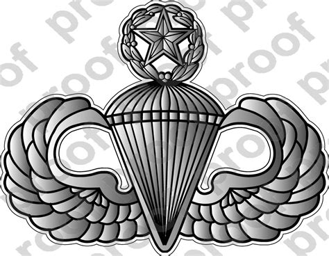 Sticker Military Master Jump Wings V1 Mc Graphic Decals