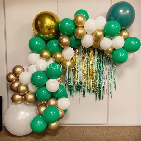 Green And Gold Graduation Balloons Green Party Decorations Gold