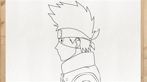 How To Draw Kakashi Naruto Step By Step Very Easy Youtube