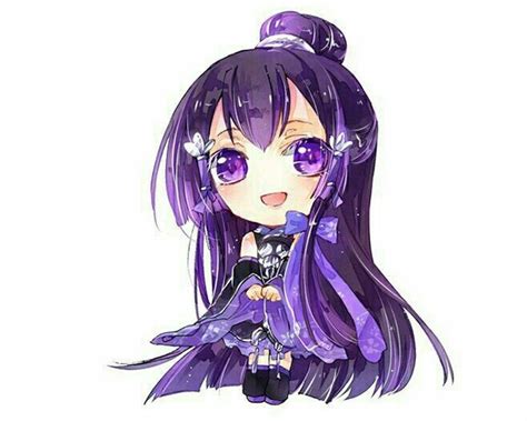 Purple Cute Anime Chibi Anime Chibi Chibi