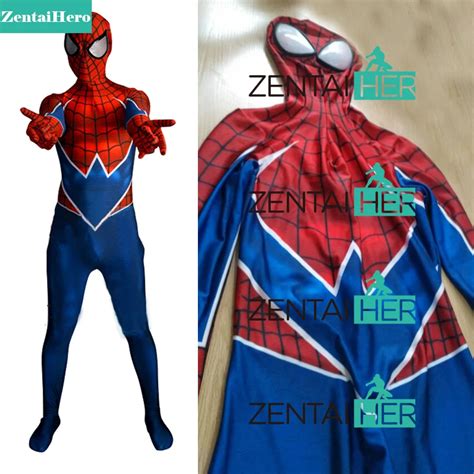 buy new spiderman punk costume 3d printed punk rock spider man costume 2018
