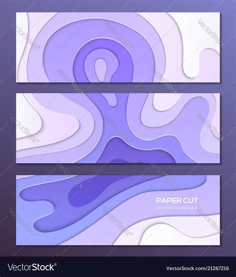 Purple Abstract Layout Set Of Modern Colorful Vector Image