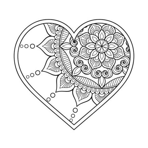 Vector ornamental Heart | Mandala zum ausdrucken, Ausmalbilder mandala