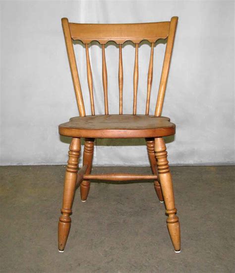 Simple Wooden Spindle Back Chair Olde Good Things