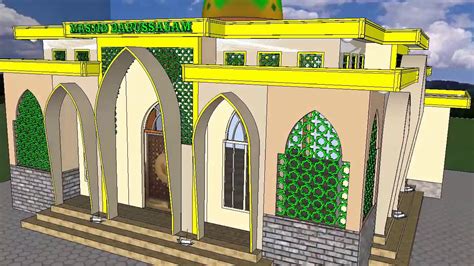 Cara menggambar masjid tutorial paint youtube. MASJID SEDERHANA SATU LANTAI - YouTube