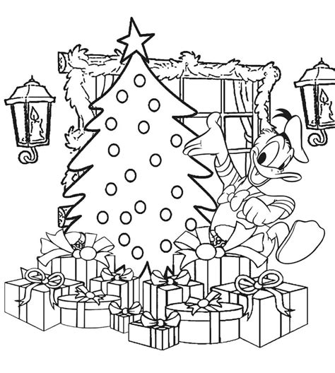 Christmas Donald Duck Coloring Page Download Print Or Color Online