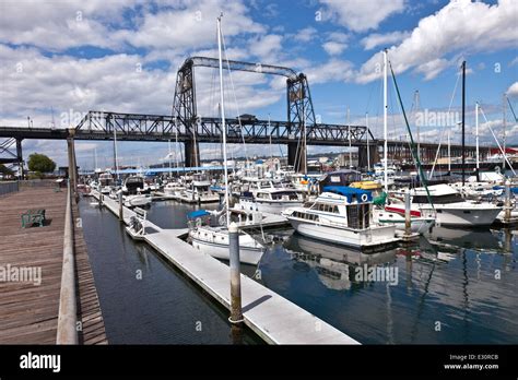 Port Of Tacoma Bridge And Marina Tacoma Washington Stock Photo Alamy
